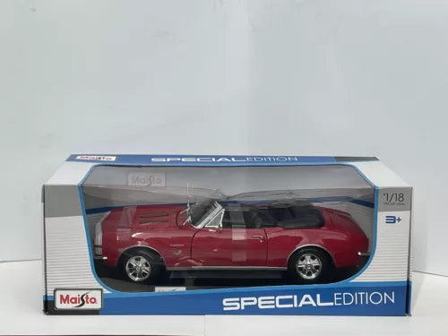 Maisto Special Edition 1967 Chevrolet Camaro RS/SS 396 Convertible Red 1:18 NIB - House of Cars Virginia