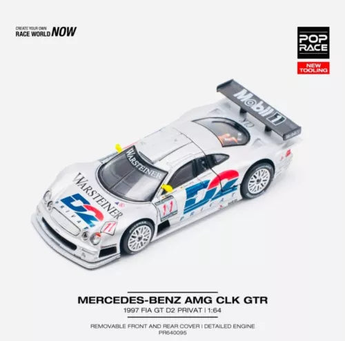 Pop Race Mercedes Benz AMG CLK GTR 1997 FIA GT D2 1/64 PR640095 - House of Cars Virginia