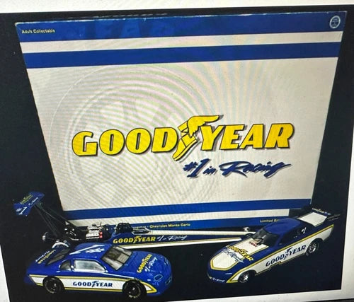 Action Goodyear Racing 3 Piece Set Funny Car Dragster Monte Carlo Chevy Diecast - House of Cars Virginia
