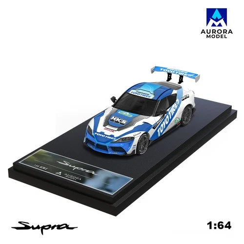 Aurora Model AM 1:64 Supra A90 Diecast Model Car Blue/White - House of Cars Virginia