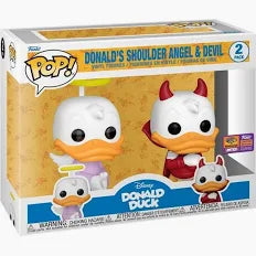 Funko POP! Disney Donald Duck - Donald's Shoulder Angel & Devil 2 Pack 2022 Wondrous Convention Limited Edition