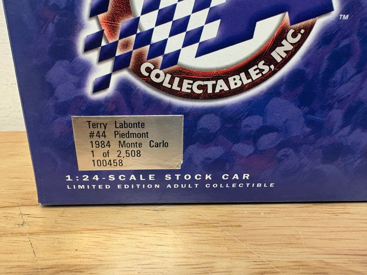 Action Racing Terry Labonte #44 Piedmont 1984 Monte Carlo limited edition 1 of 2508 box label