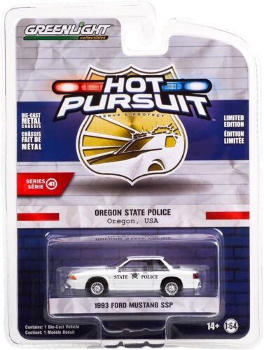 GreenLight Police Cars 1993 Ford Mustang SSP Oregon USA 1:64 Diecast Cars Model - House of Cars Virginia