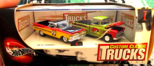 New! 2002 Hot Wheels '59 El Camino Moon Eyes & '59 Chevy Truck Clay Smith Cams - House of Cars Virginia