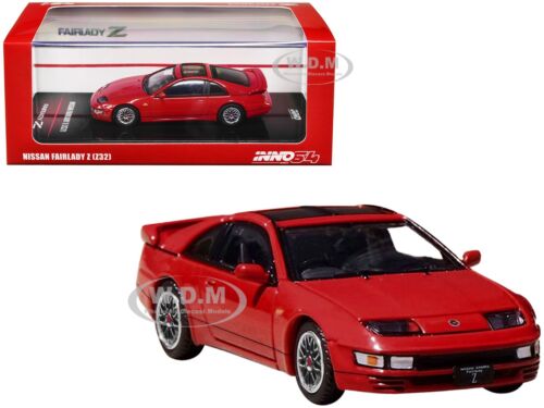 NISSAN FAIRLADY Z Z32 RHD RED W/EXTRA WHEELS 1/64 INNO MODELS IN64-300ZX-AZRE - House of Cars Virginia