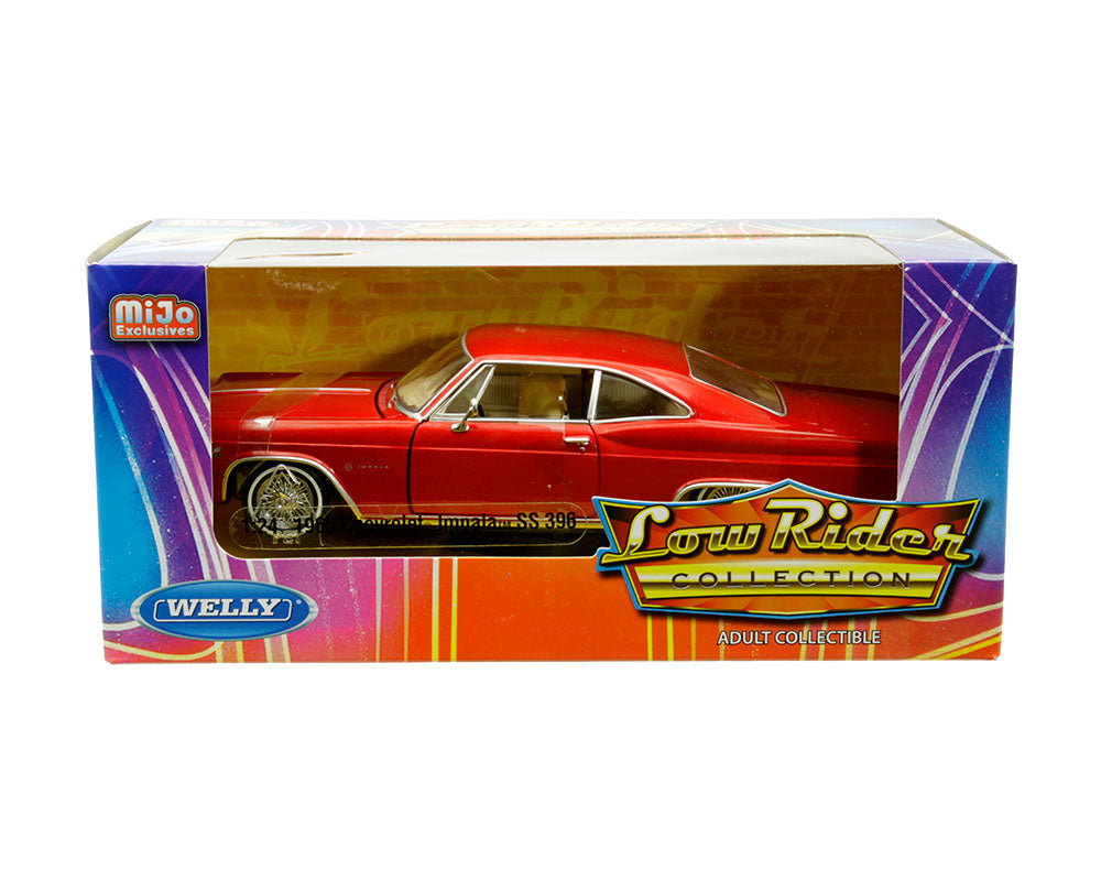 Welly 1965 Chevrolet Impala SS 396 – Red – Low Rider Collection – MiJo Exclusives - House of Cars Virginia