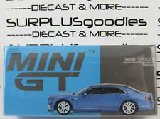 2022 Mini-GT 1:64 Overseas Box Edition LHD Neptune Blue BENTLEY FLYING SPUR #351 - House of Cars Virginia