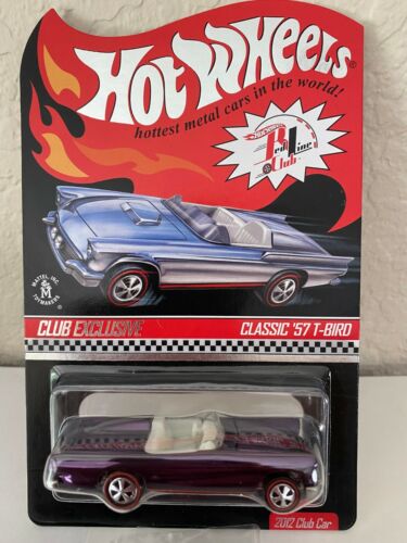 Hot Wheels 2012 RLC Purple Classic '57 T-Bird Club Car w/Button - House of Cars Virginia