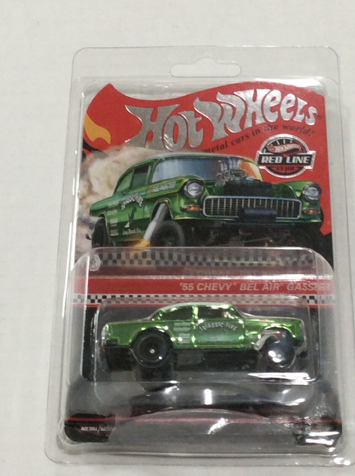 Hot Wheels '55 Chevy Bel Air Gasser - Red Line Club - Triassic Five - House of Cars Virginia