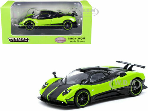 PAGANI ZONDA CINQUE GREEN & BLACK 1/64 DIECAST MODEL TARMAC WORKS T64G-TL021-GR - House of Cars Virginia