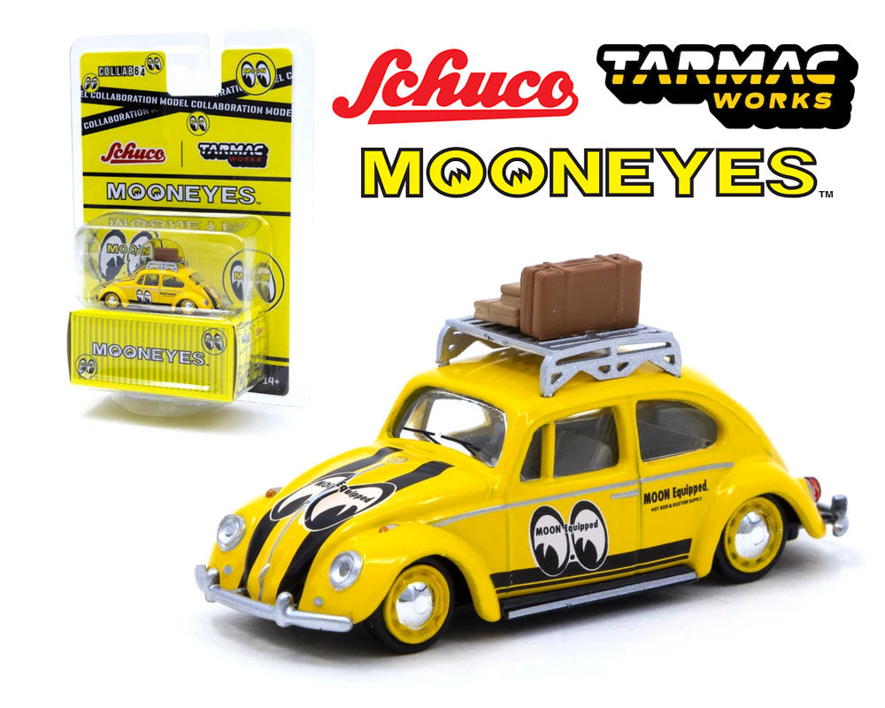 Tarmac 1:64 Schuco Volkswagen Beetle Mooneyes With Roof Rack - House of Cars Virginia