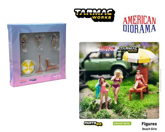 Tarmac Works 1:64 American Diorama Figures Beach Girls - House of Cars Virginia